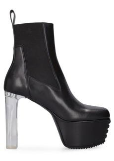 Rick Owens 170mm Beatle Leather Ankle Boots