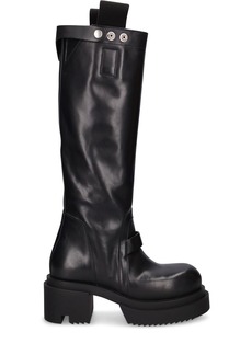 Rick Owens 60mm Bogun Leather Tall Boots