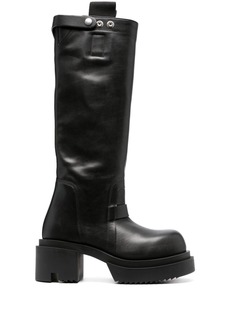 Rick Owens 80mm polished-leather knee-high boots