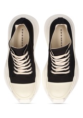 Rick Owens Abstract Canvas Low Sneakers