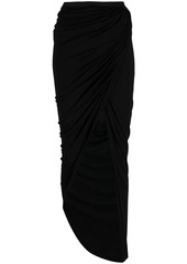 Rick Owens asymmetric-draped full-length skirt
