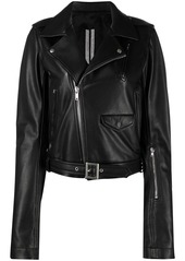 Rick Owens asymmetric leather jacket