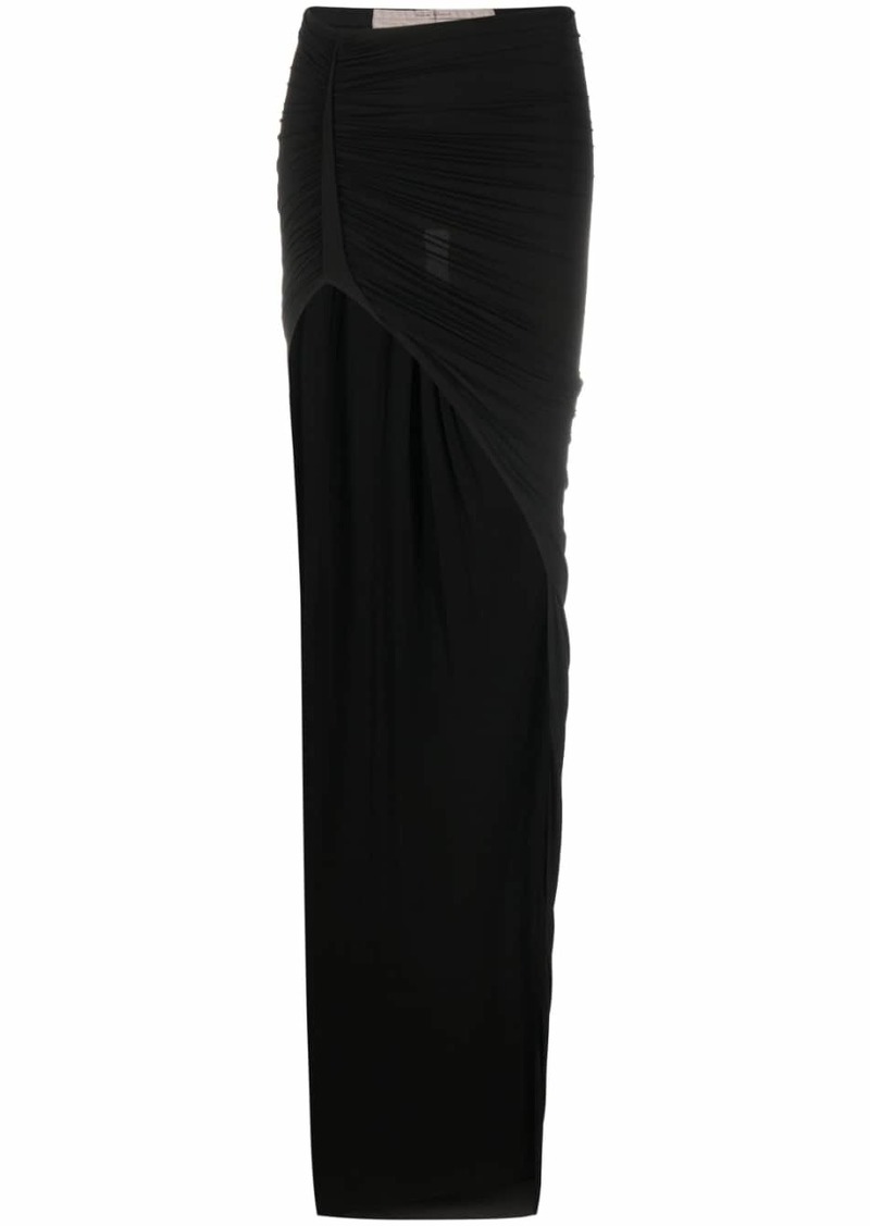 Rick Owens asymmetric maxi skirt