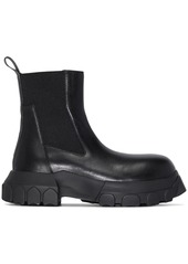 Rick Owens Beatle Bozo Tractor leather boots