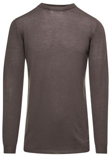 Rick Owens Beige Biker T-Shirt with Long Sleeves in Wool Man