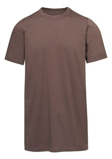 Rick Owens Beige Level T T-Shirt with Vertical Seams on the Back in Cotton Man