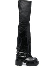 Rick Owens Bogun 78mm leather flared boots