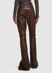 Rick Owens Bolan Banana Flared Leather Pants W/zips