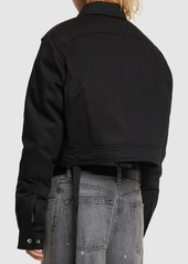 Rick Owens Cape-sleeved Cotton Drill Crop Jacket