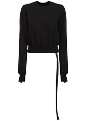 Rick Owens Cotton Jersey Cropped Sweatshirt