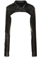 Rick Owens Cropped Leather Bolero Jacket