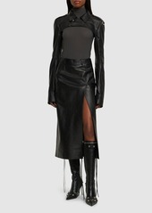 Rick Owens Cropped Leather Bolero Jacket