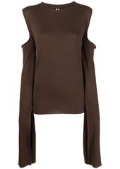 Rick Owens cut-out detailing knitted top