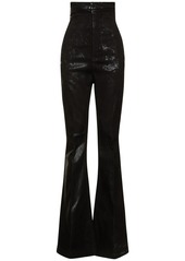 Rick Owens Dirty Bolan Coated Cotton Flared Pants