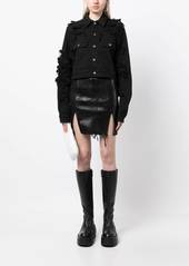 Rick Owens distressed ripped skirt