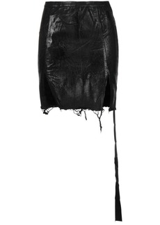 Rick Owens distressed ripped skirt