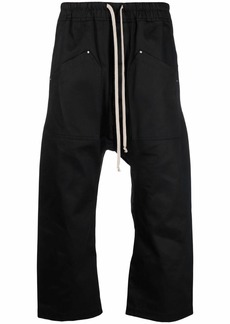 Rick Owens drawstring-waist cotton cropped trousers