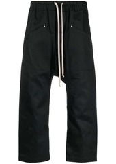 Rick Owens drawstring-waist cotton cropped trousers