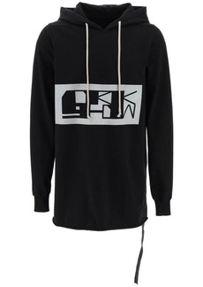 Rick Owens Drkshdw maxi hoodie with logo print