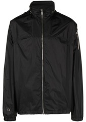 Rick Owens embroidered-logo concealed-hood lightweight jacket