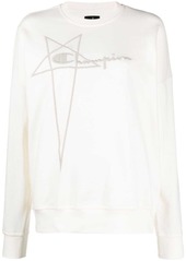 Rick Owens embroidered-logo cotton sweatshirt