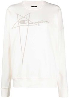 Rick Owens embroidered-logo cotton sweatshirt