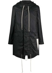 Rick Owens fishtail hooded raincoat