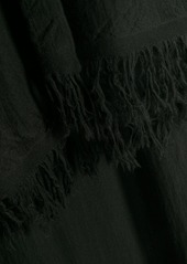 Rick Owens fringed-edge knitted wool scarf