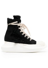 Rick Owens fringed high-top sneakers