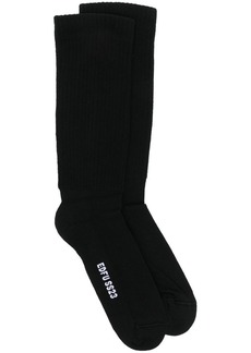 Rick Owens intarsia-knit logo socks