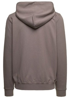 Rick Owens 'Jason' Grey Hoodie with 3D Embroidered Pentagram in Cotton Man