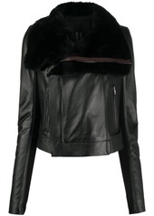 Rick Owens leather biker jacket