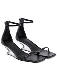 Rick Owens Leather wedge sandals