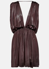 Rick Owens Lilies pleated jersey minidress