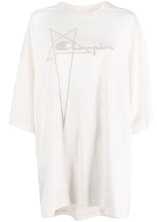 Rick Owens logo-embossed oversized cotton T-shirt