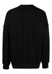 Rick Owens logo-embroidered cotton sweatshirt