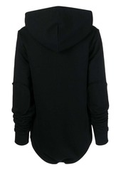 Rick Owens logo-embroidered organic-cotton hoodie