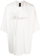 Rick Owens logo-embroidered organic cotton T-shirt