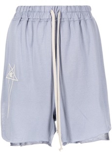 Rick Owens logo-embroidered shorts