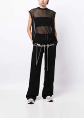 Rick Owens logo-embroidered track trousers