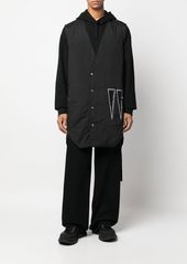 Rick Owens logo-print sleeveless coat