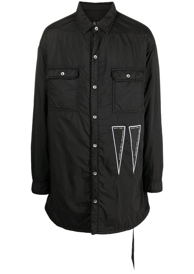 Rick Owens long shirt jacket