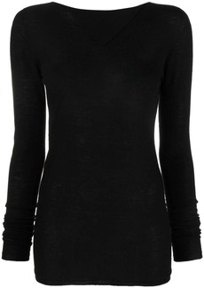 Rick Owens long-sleeved virgin wool top