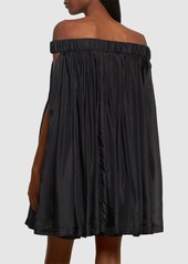 Rick Owens Medusa Off-shoulder Silk Mini Dress