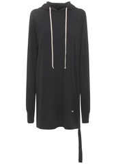Rick Owens Oversized Cotton Hoodie Pullover Dress