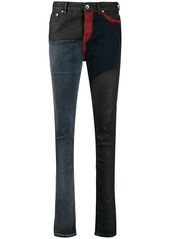 Rick Owens patchwork skinny jeans