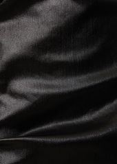 Rick Owens Prong Coated Denim Strapless Maxi Dress