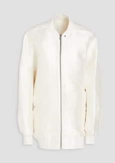 Rick Owens - Oversized crinkled silk bomber jacket - White - IT 38