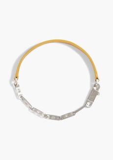 Rick Owens - Silver-tone and leather choker - Yellow - OneSize