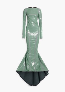 Rick Owens - Abito open-back sequined denim gown - Green - IT 42